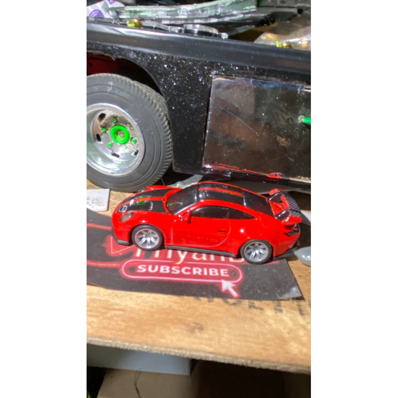 Diecast Hotwheels custom Porsche 911 GT3 loose ban karet