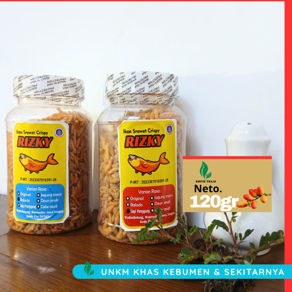 

Ikan sruwet crispy baby fish crispy teri crispy IKAN SRUWET RIZKI TOPLES cemilan lauk pauk seafood
