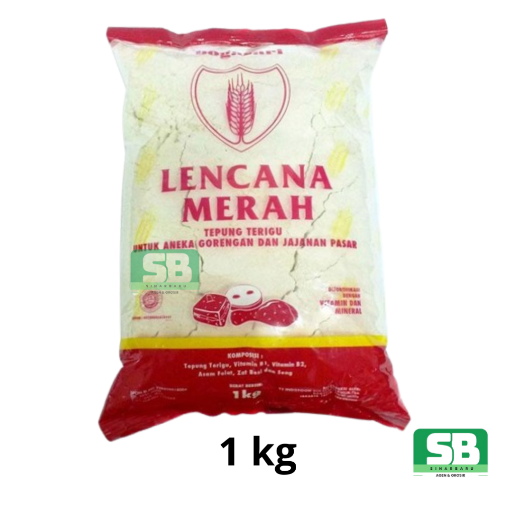 

TEPUNG TERIGU LENCANA MERAH KEMASAN 1 KG