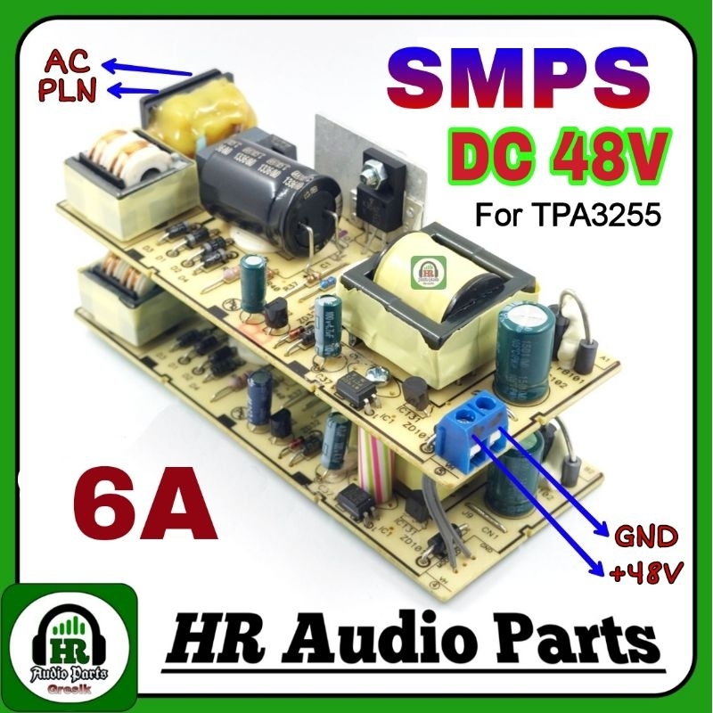 SMPS 6A DC 48V For Amplifier TPA3255 ZK-3002 Power Amplifier Digital TPA 3255