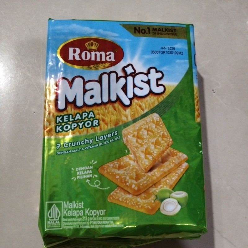 

Biskuit Roma Malkist Kelapa Kopyor 213 gr