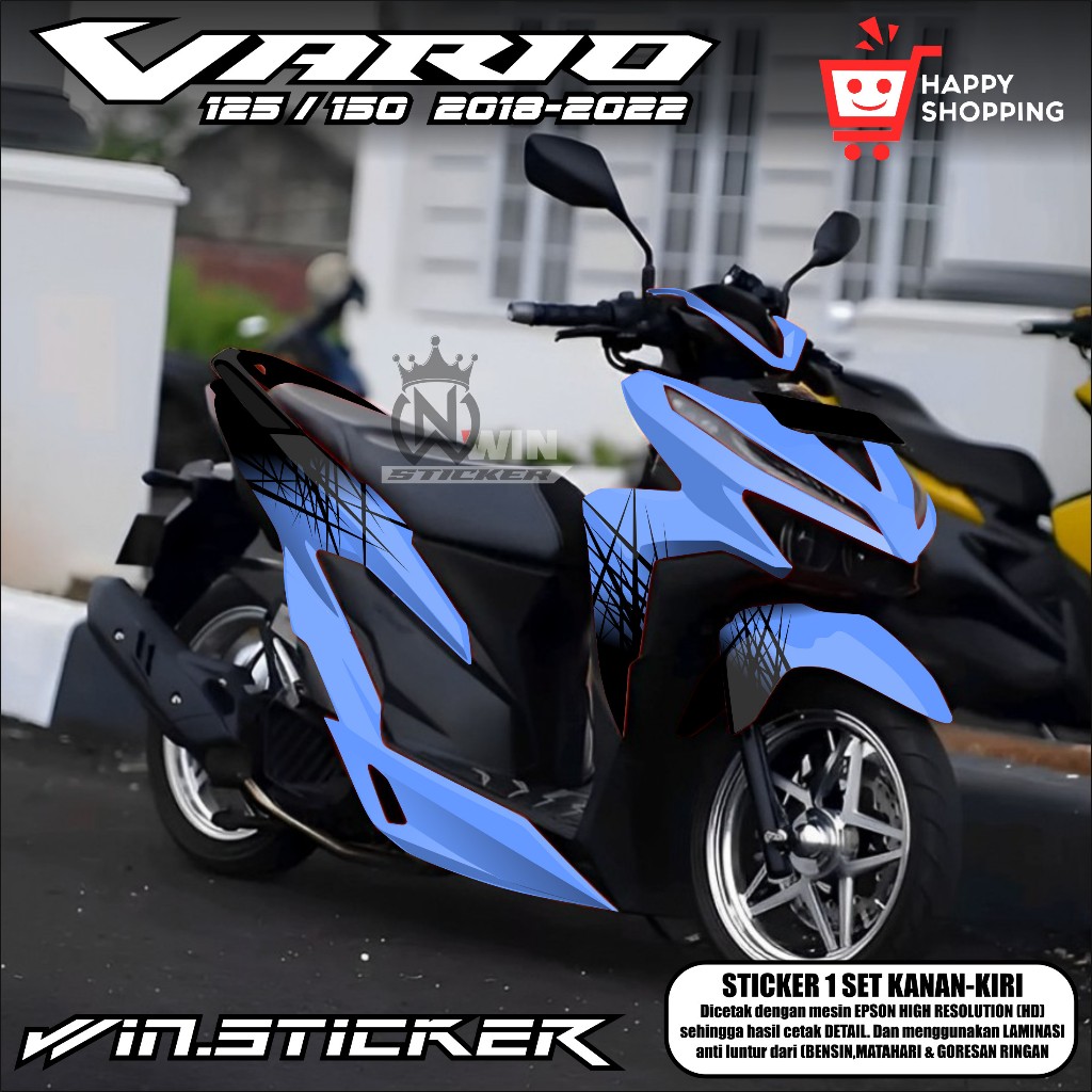 Decal Stiker VARIO 125/150 New Full Body Simpel Grafis Gradasi - Sticker Vario 125/150 2018 2019 Ful