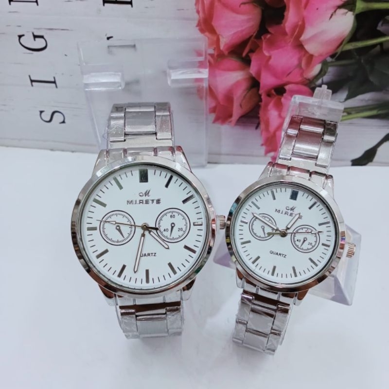 JAM TANGAN MIRETE COUPLE RANTAI STAINLESS