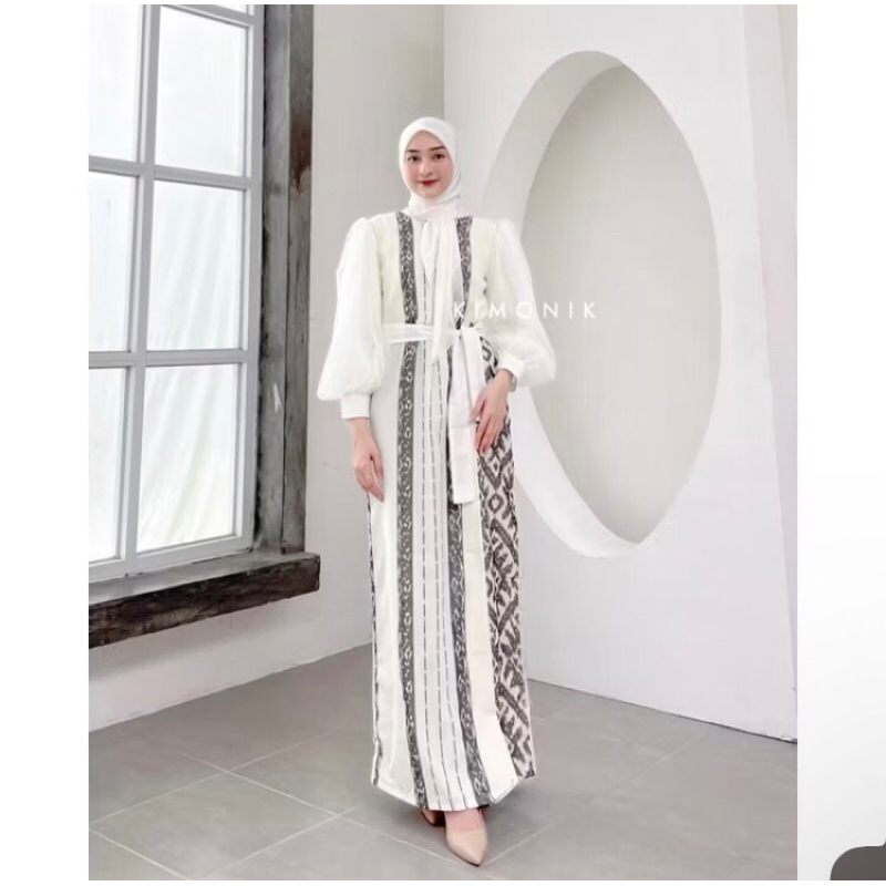kimonik baju tenun/dress wanita kondangan