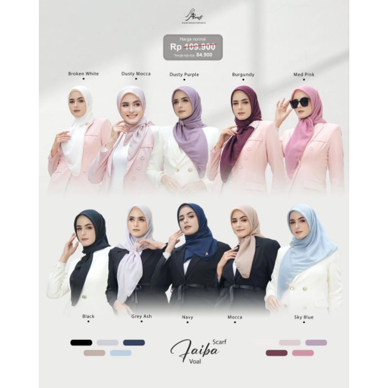 Faiba Scraft segi empat polos square polos segi4 Arrafi Arrafi segi4