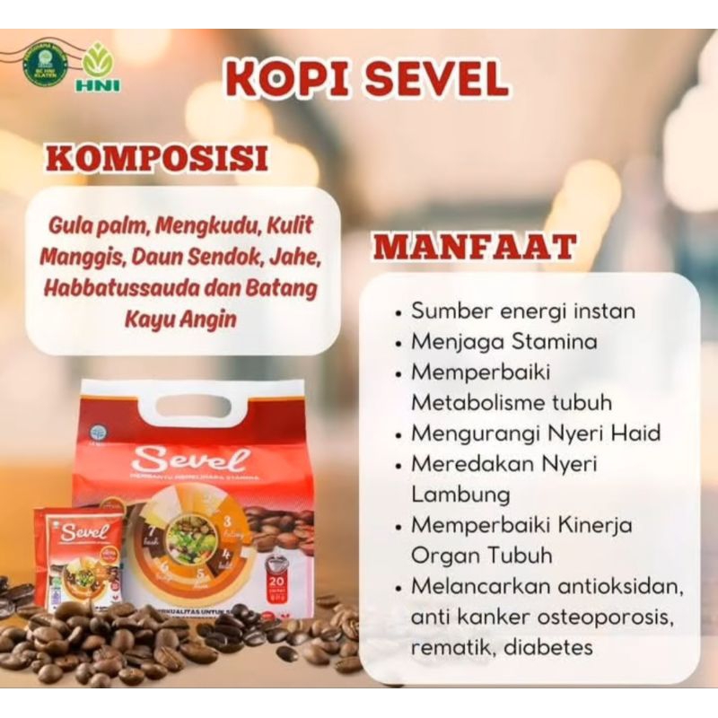 

KOPI SEVEL 7 ELEMEN ASLI HNI ISI 10 SACHET