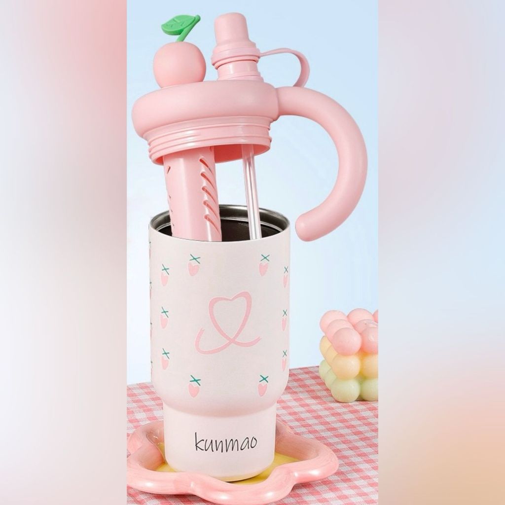 SUNWAY Tumbler Cherry On Top 800ml Stainless SUS 316 / Tumbler Botol Minum 800ml Lucu / Tumbler