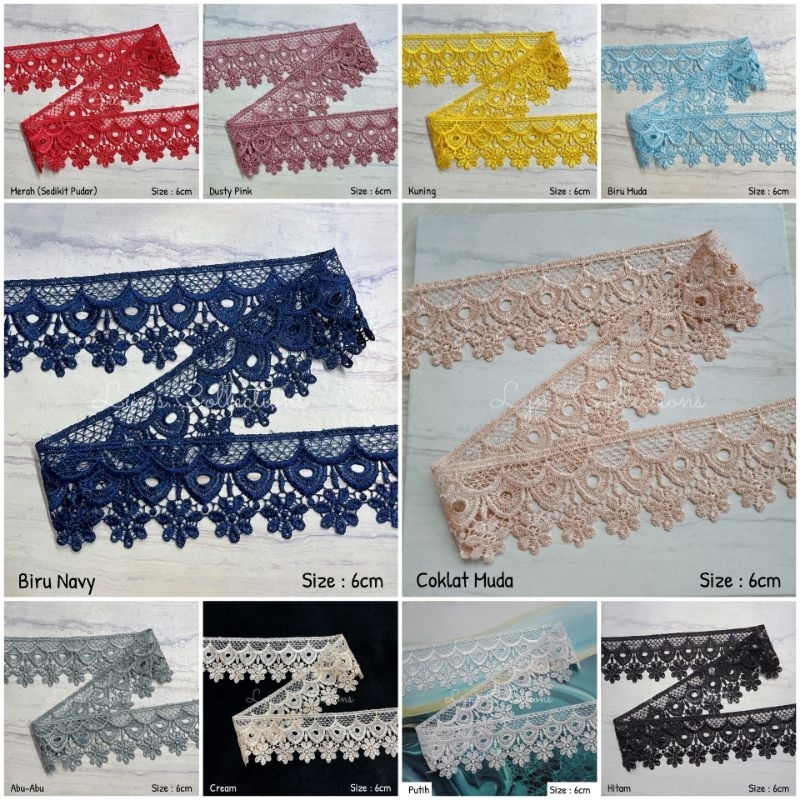 (1yard = 90cm) Renda Giper 6cm | Renda Gyper (22849)