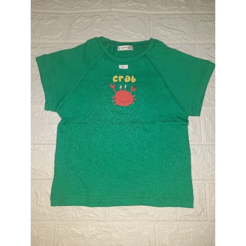 AGABANG BAJU ATASAN KAOS ANAK PEREMPUAN CRAB OCTOPUS TOSCA KUNING