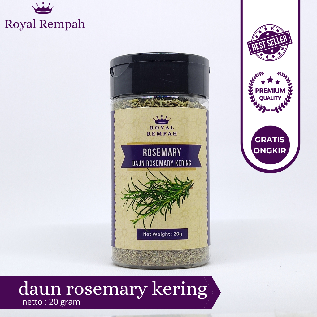 

Royal Rempah Daun Rosemary Kering - Aromatik Alami untuk Masakan Western & Marinasi