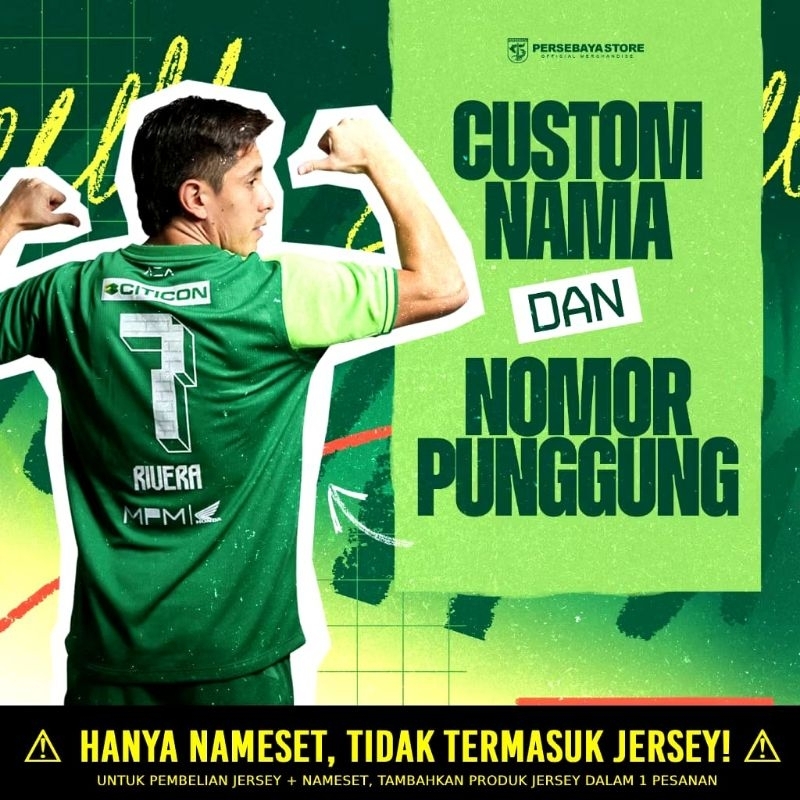 NAMESET CUSTOM ORIGINAL PERSEBAYA