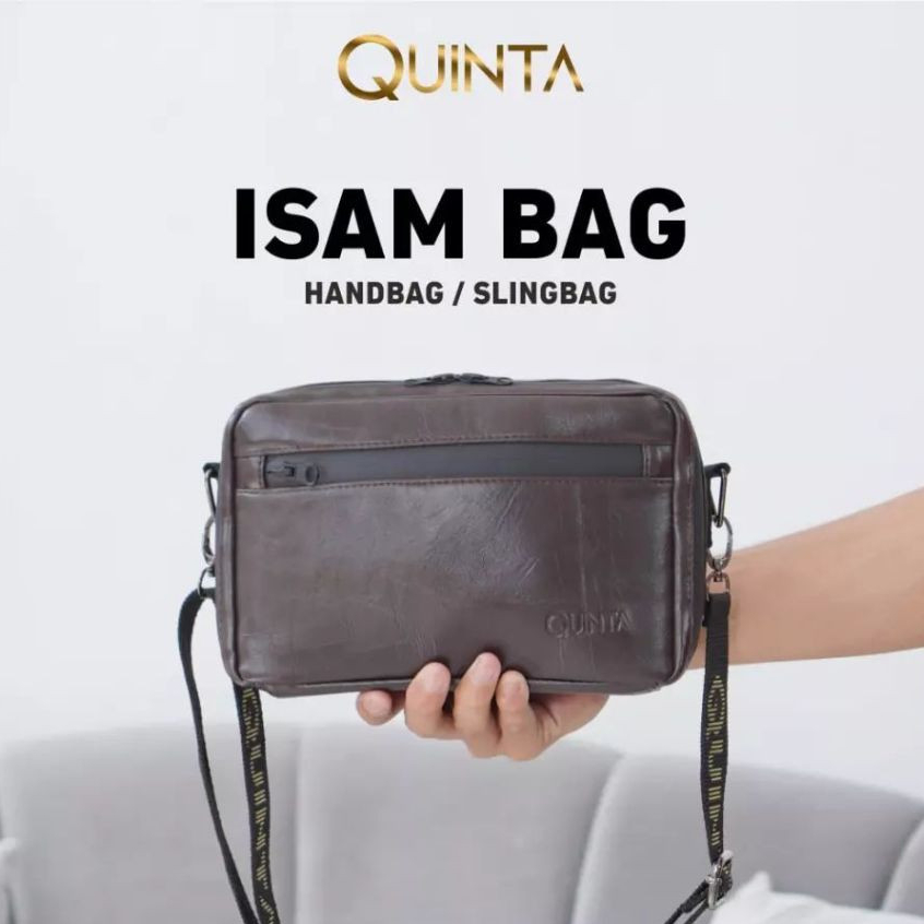 Quinta Isam Anti Air Sling Bag Hand Bag Uk. 22*14*6 Cm Tas Unisex Pria Wanita