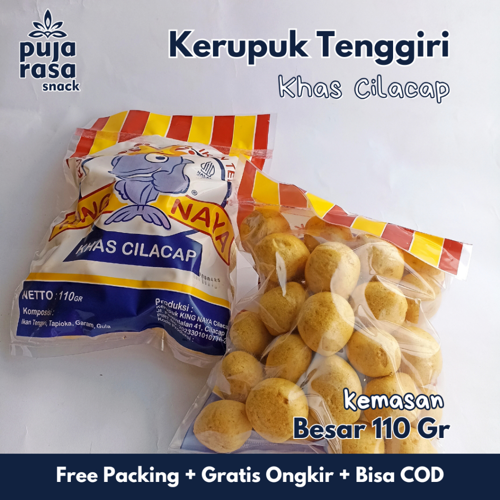 

PREMIUM KERUPUK KERUPUK IKAN TENGGIRI OLEH OLEH KHAS CILACAP 110 GRAM