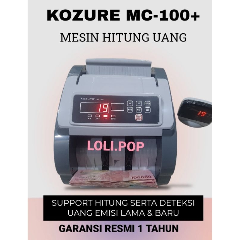 KOZURE MC-100 Money Counter - Alat Penghitung / Mesin Hitung Uang MC100