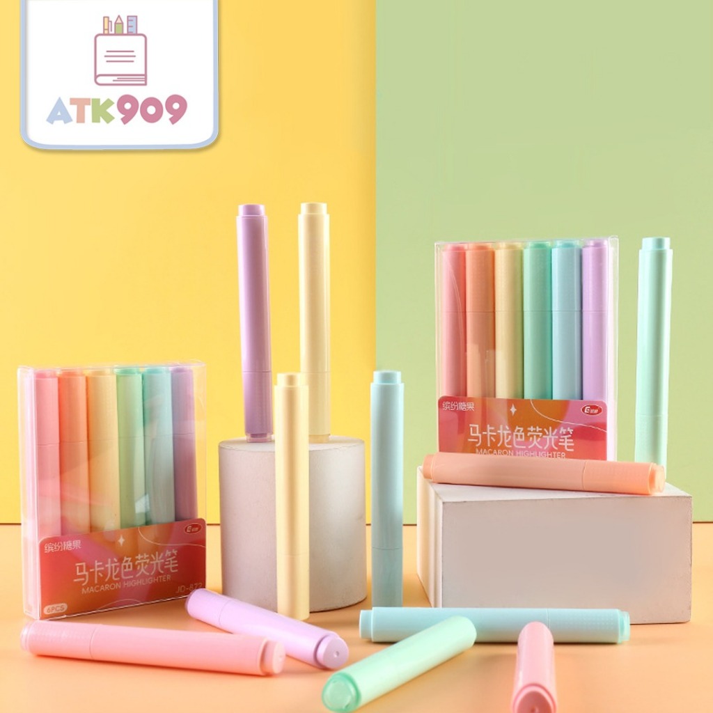 

ATK909 1 Set Isi 6 Warna Highlighter Macaron Pastel Colors Penanda Berwarna Soft Spidol Warna