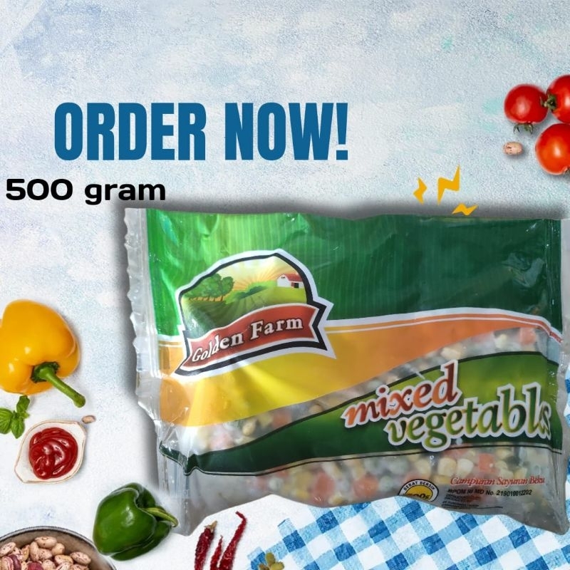 

GOLDEN FARM MIXED VEGETABLE 500GR