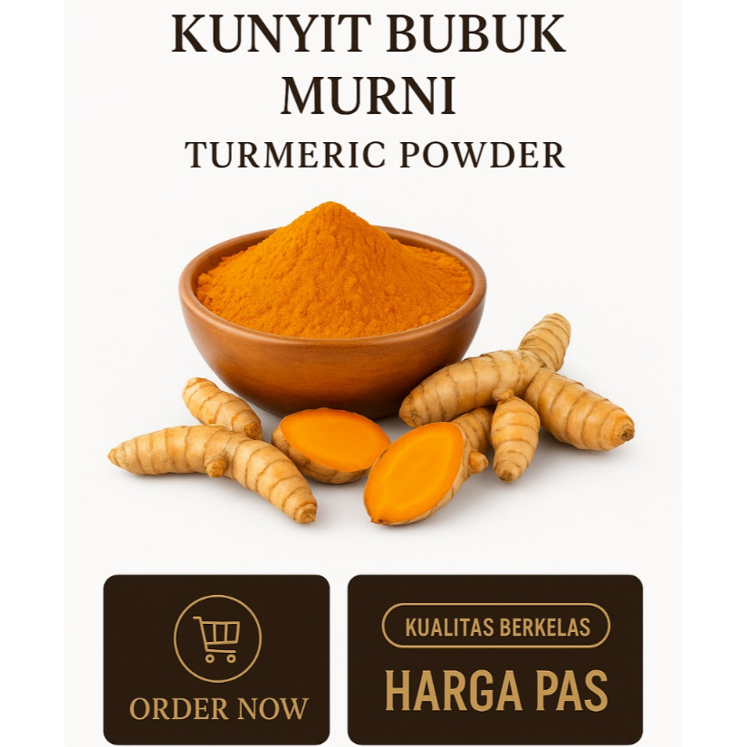 

PETITE KUNYIT BUBUK MURNI 1 KG - PURE TURMERIC POWDER - KUNIR BUBUK PREMIUM