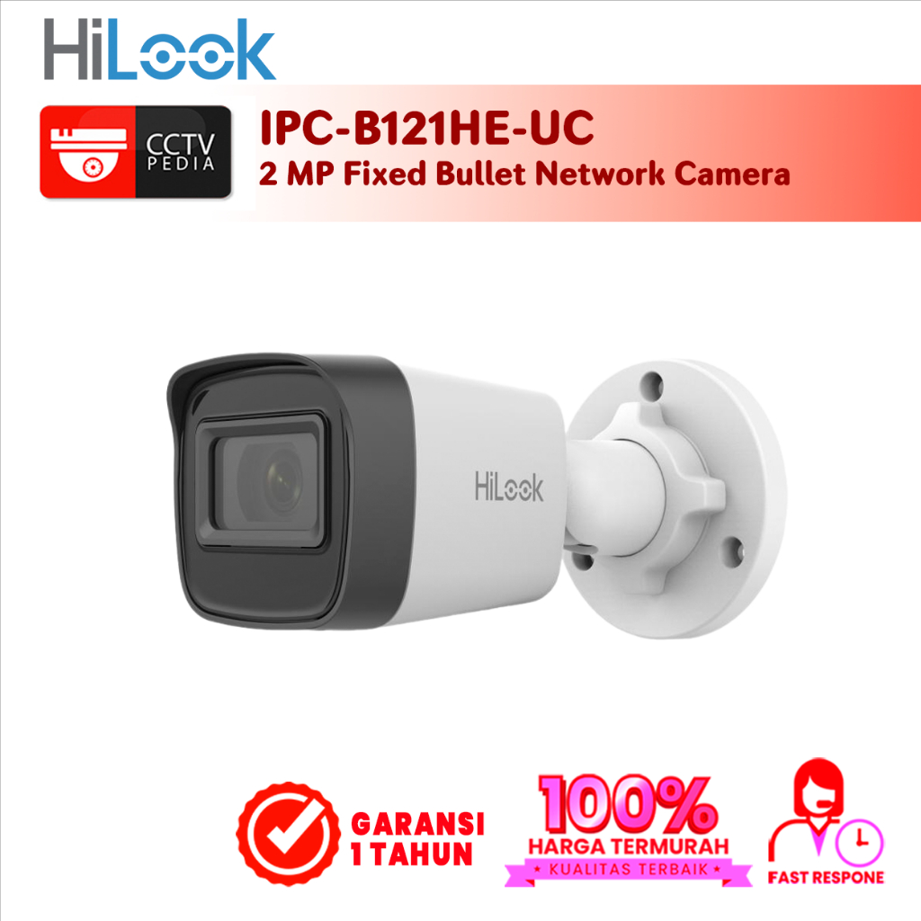 HILOOK CAMERA 2MP IPC-B121HE-UC IP Outdoor Fixed Bullet Camera