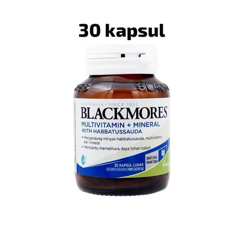 Blackmores Multivitamin + Minerals with Habbatussauda 30 Kapsul Lunak