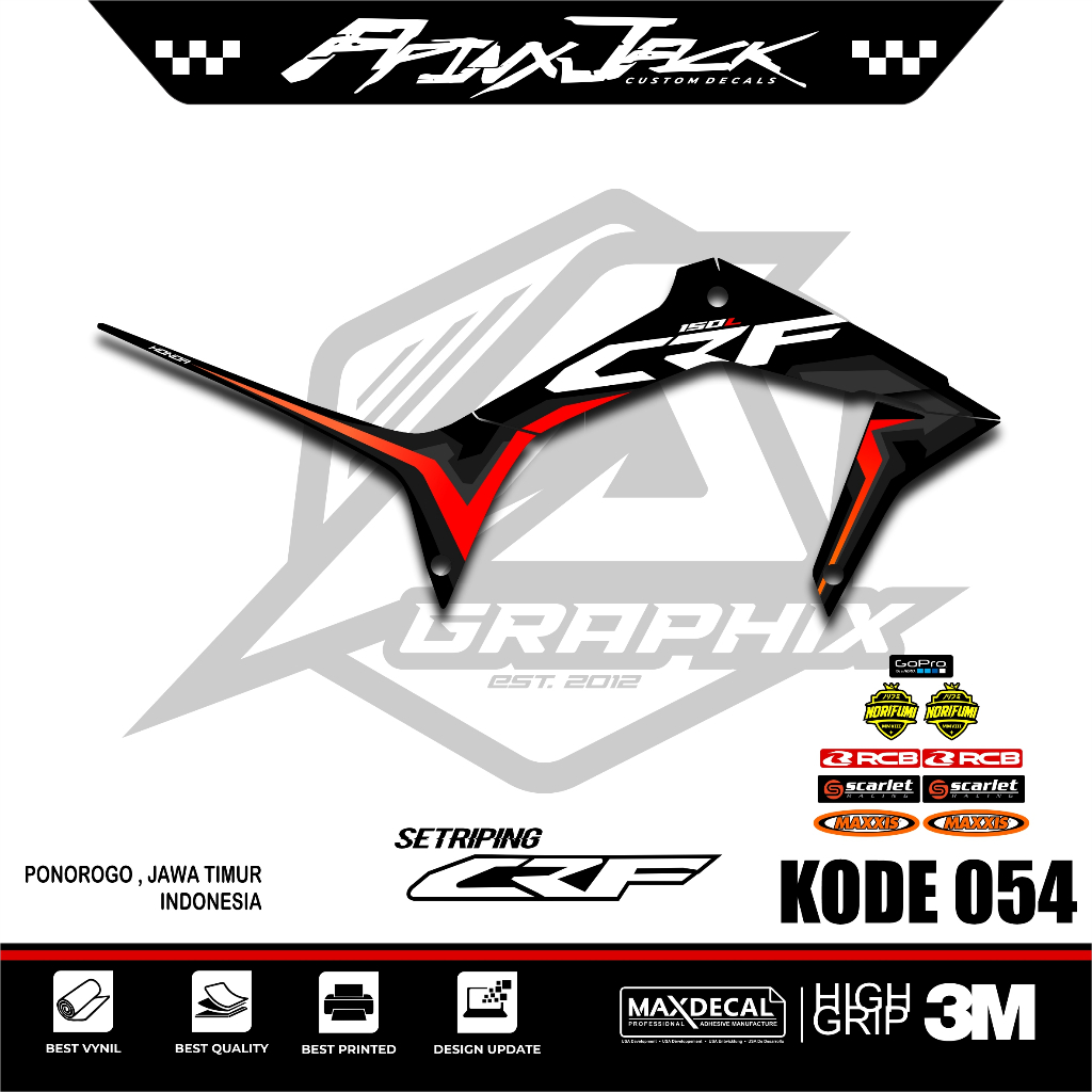 STICKER STRIPING CRF 150 KODE 054 /STRIPINGSUREX /SUREX /SUMO