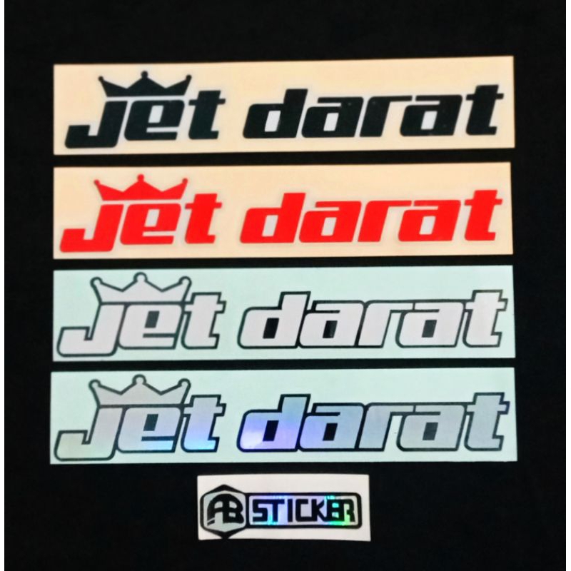 Sticker jet darat cutting 15cm x 3cm stiker motor mobil