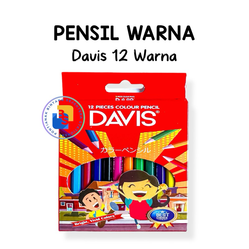 

Pensil Warna Davis Pendek Set 12 Warna