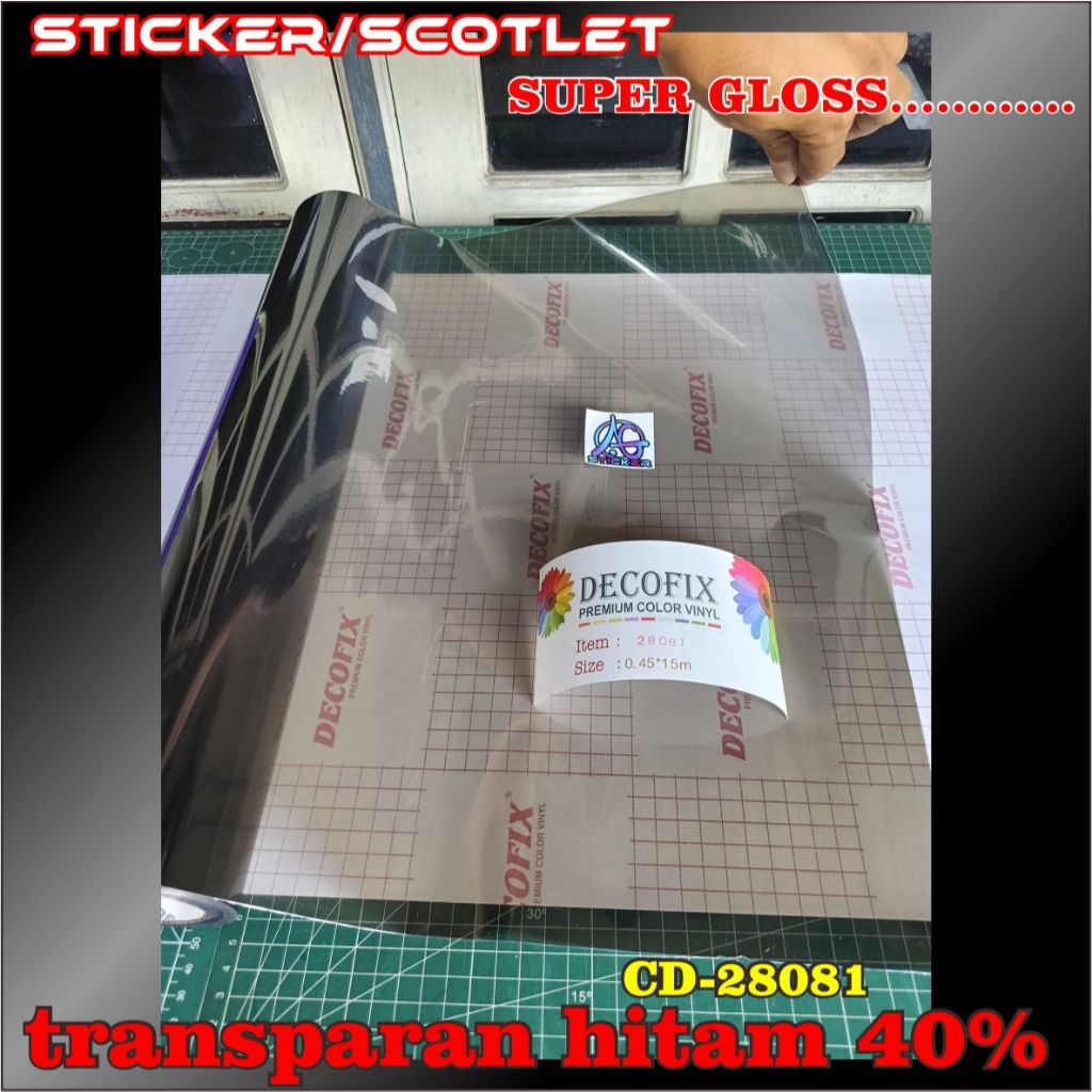 sticker scotlite motor dan mobil lampu sen hitam transparan skotlet hitam transparan tembus pandang