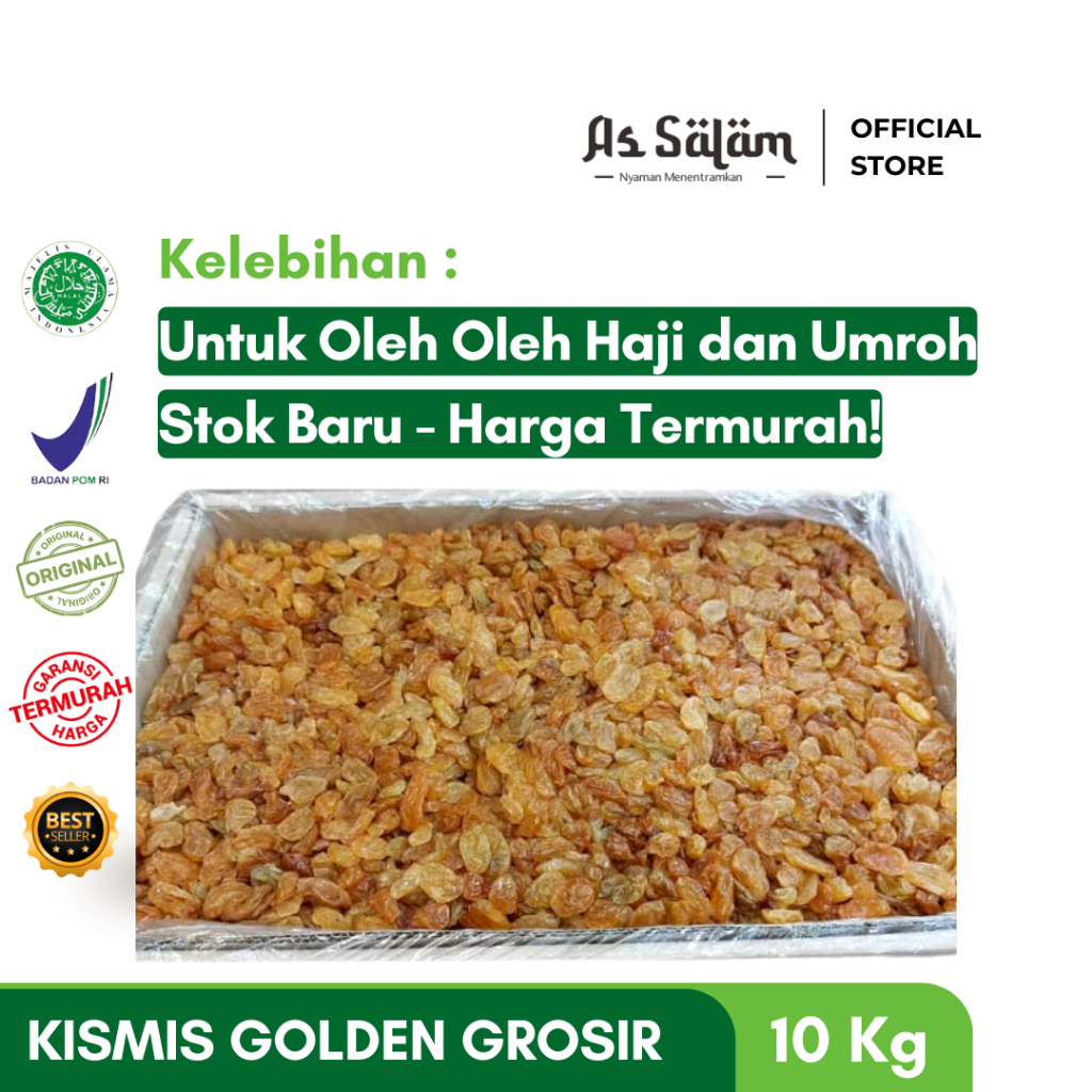 

Oleh Oleh Haji Dan Umroh - Kismis Golden Simil Termurah - Kualitas Super - 10 Kg