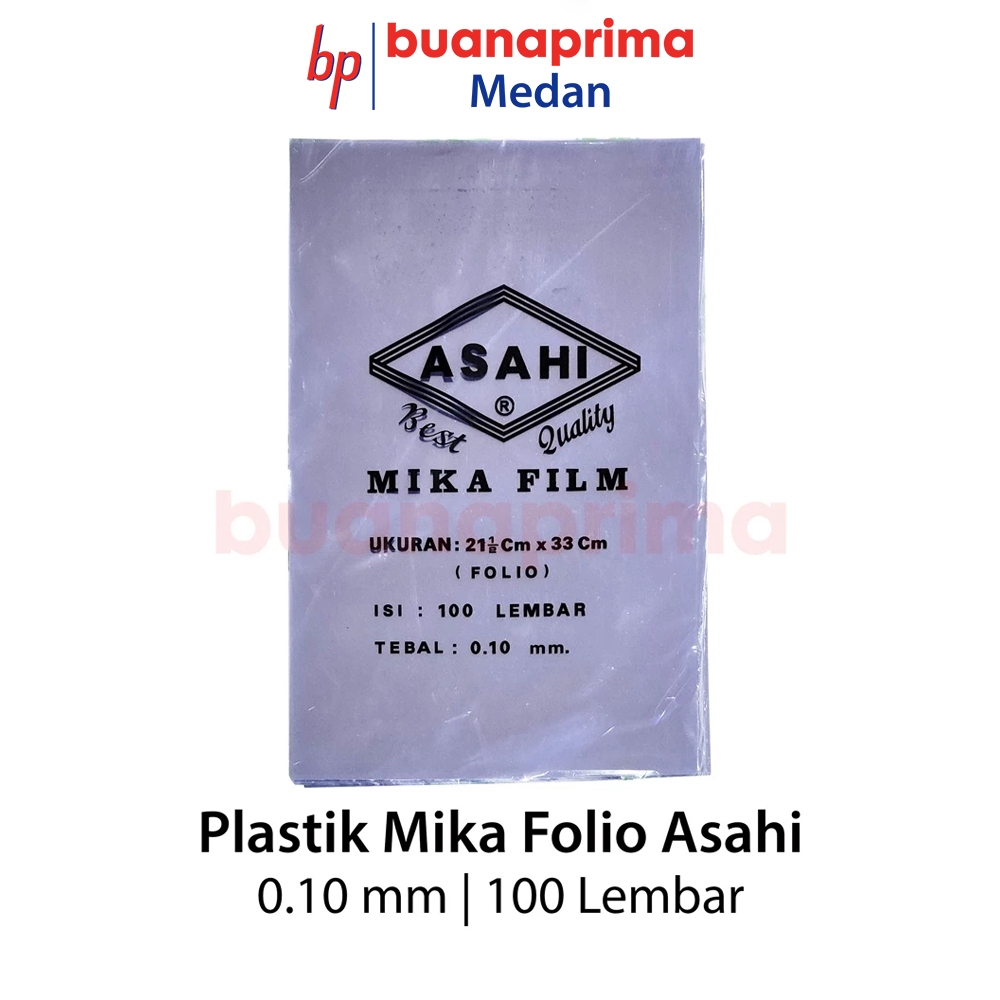 Plastik JILID MIKA ASAHI Folio Tebal isi 100 Lembar 0.1 mm 21.5 x 33 cm Plastik Jilid