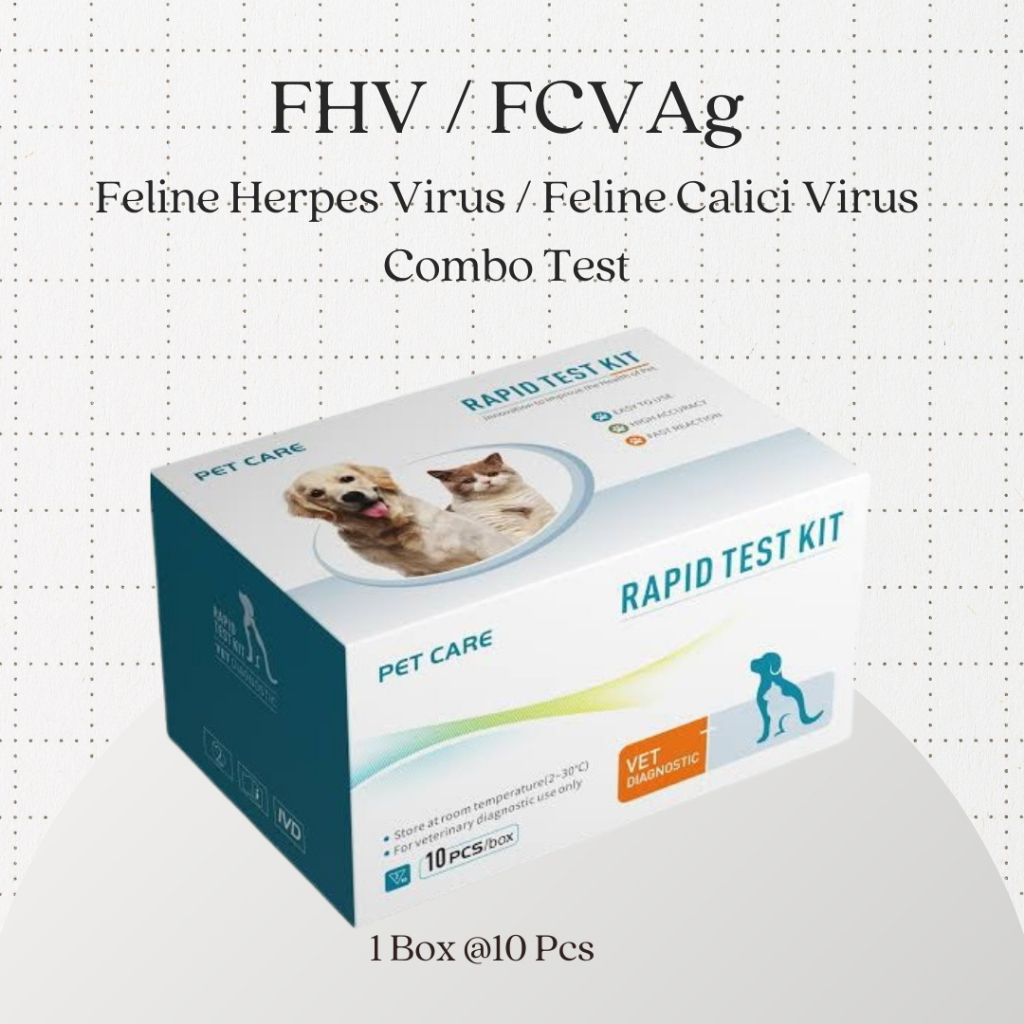 Test Kit FHV / FCV Ag - Combo Tes Virus Feline Herpes dan Calici Kucing