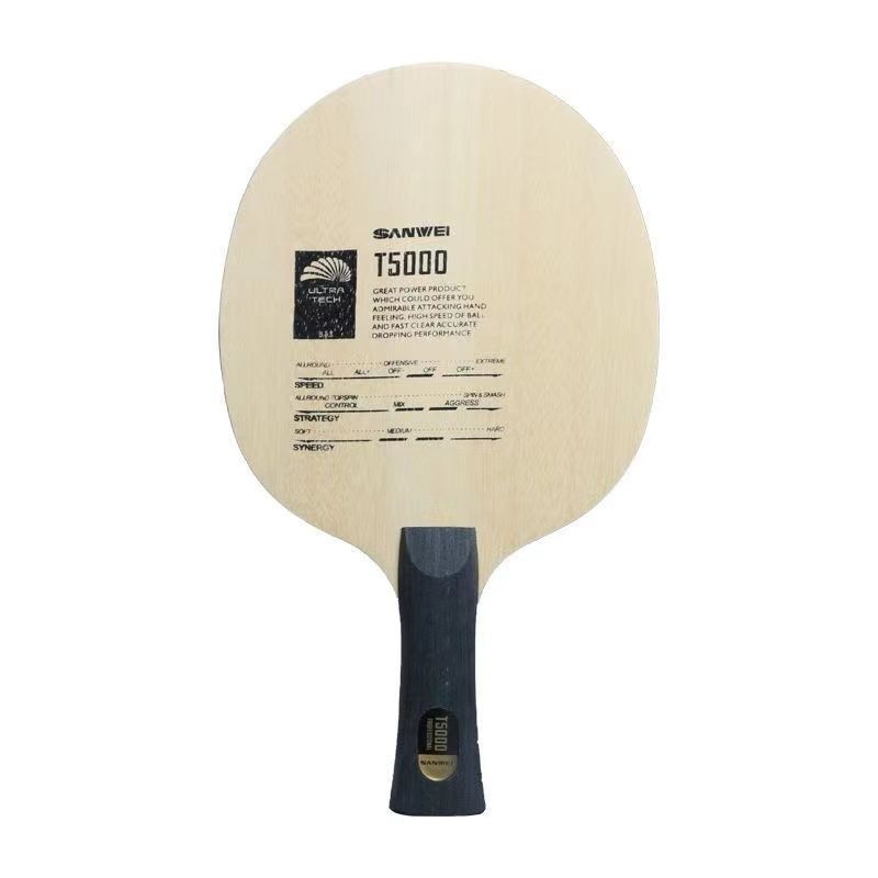 Bet Pingpong Sanwei T5000 Carbon Kayu Blade Bet Pingpong 100% Original