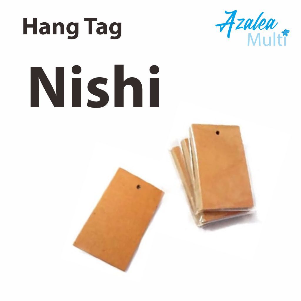 

Hang Tag Nishi 9×5.5 cm - Coklat Kraft (Isi 25 pcs) label thanks card