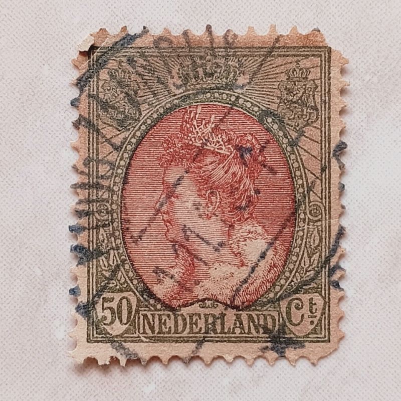 

(AD) Perangko Belanda 1899 Queen Wilhelmina - 1899-1921 - D - Queen Wilhelmina (1880-1962) 50 cent Used