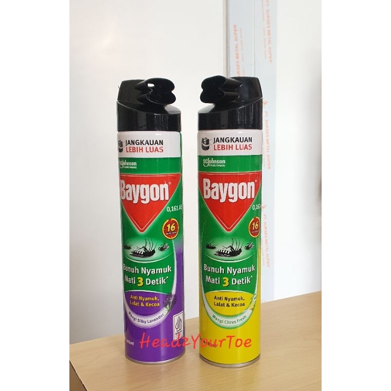 Baygon Aerosol 600ml / Baygon Semprotan Anti Nyamuk, Lalat, dan Kecoa