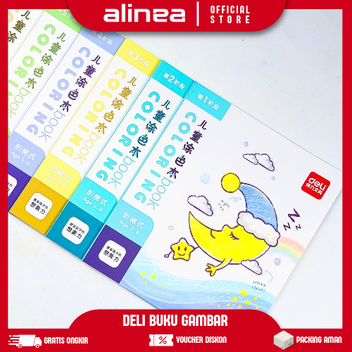 

Buku Mewarnai Anak 3-4 Tahun Deli Coloring Book 73353