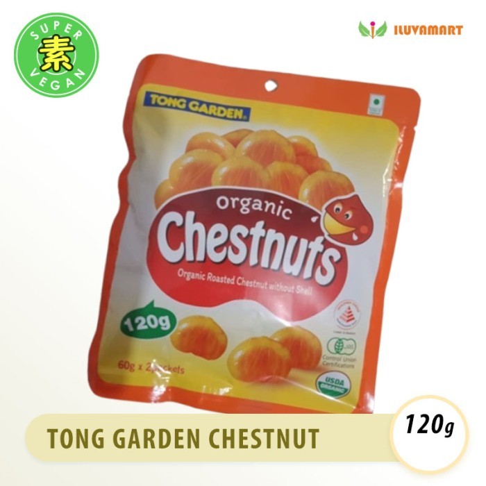 

Tong Garden Organic Roasted Chestnut w/o Shell 120gr Berangan KASTANYE Siap Makan