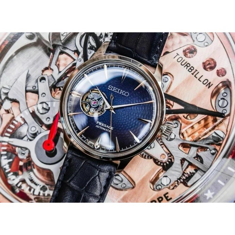 Jam tangan pria SEIKO PRESAGE,automatic,Premium strap leather