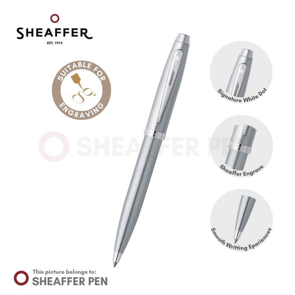 

Sheaffer® 100 Brushed Chrome Ballpoint Pen