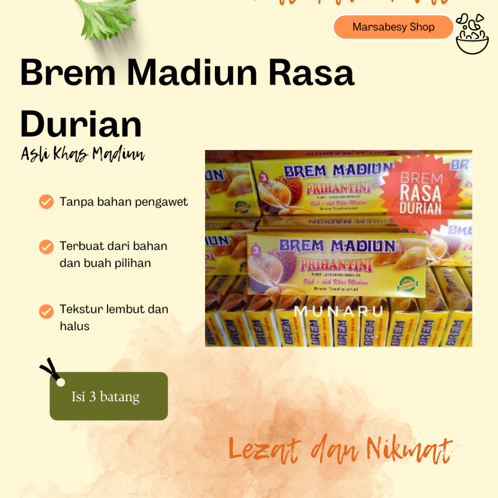 

NEW Brem Madiun Rasa Durian Asli Prihantini MURAH BERKUALITAS