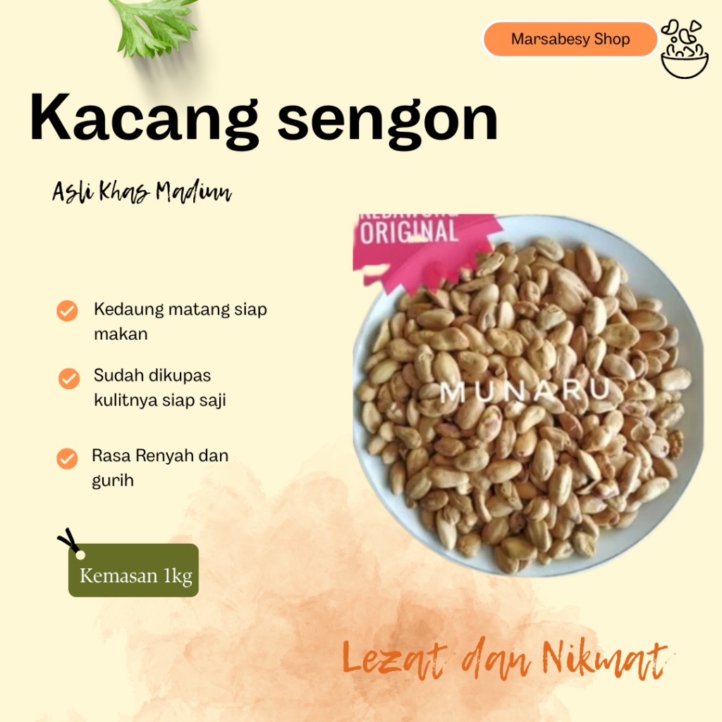 

NEW Kacang Sengon Peundeuy Kedawung 1Kg Kedaung Camilan Sehat MURAH BERKUALITAS