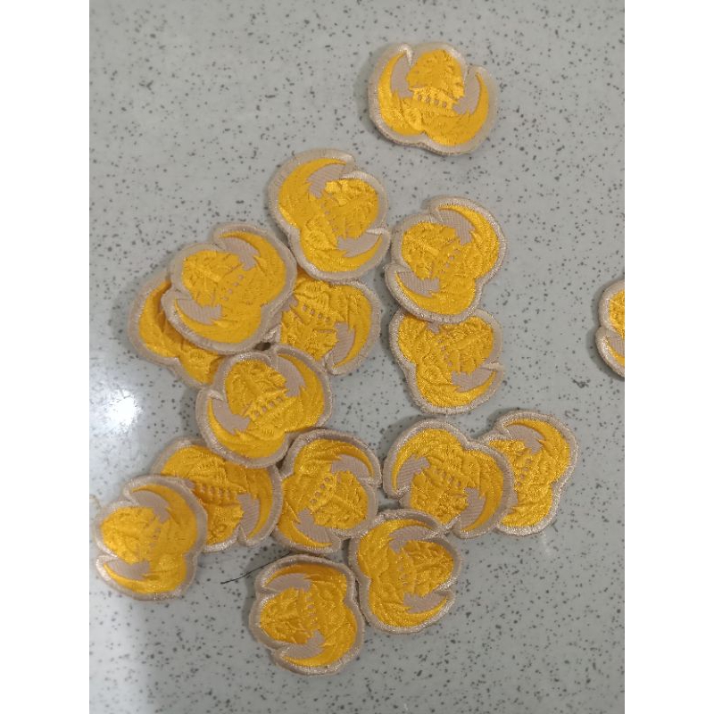 pin kopri bordiran timbul