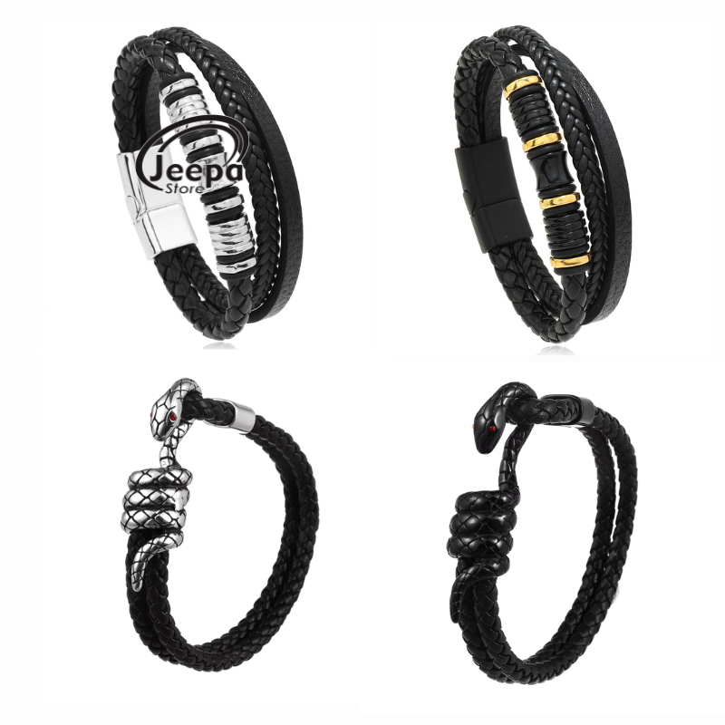 Gelang Kulit Pria Model Terbaru Gaya Pria Keren Vintage Casual Retro Kekinian