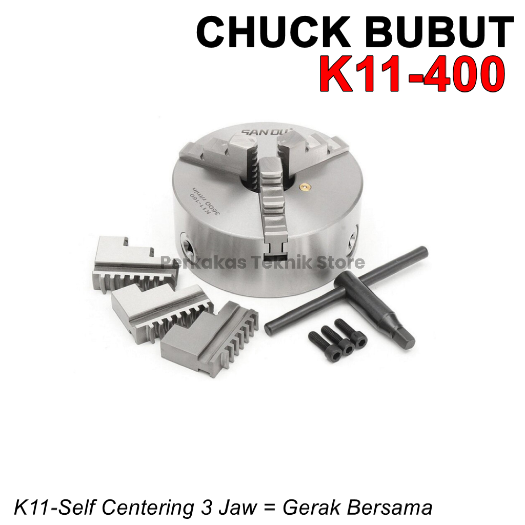 Chuck Bubut 16 Inch 3 Jaw Claw K11-4003 Cekam Kaki 16" Self Centering