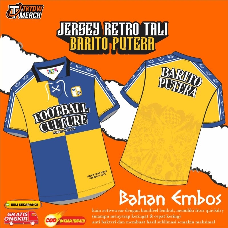 JERSEY SUPORTER ( BARITO PUTERA ) RETRO TALI