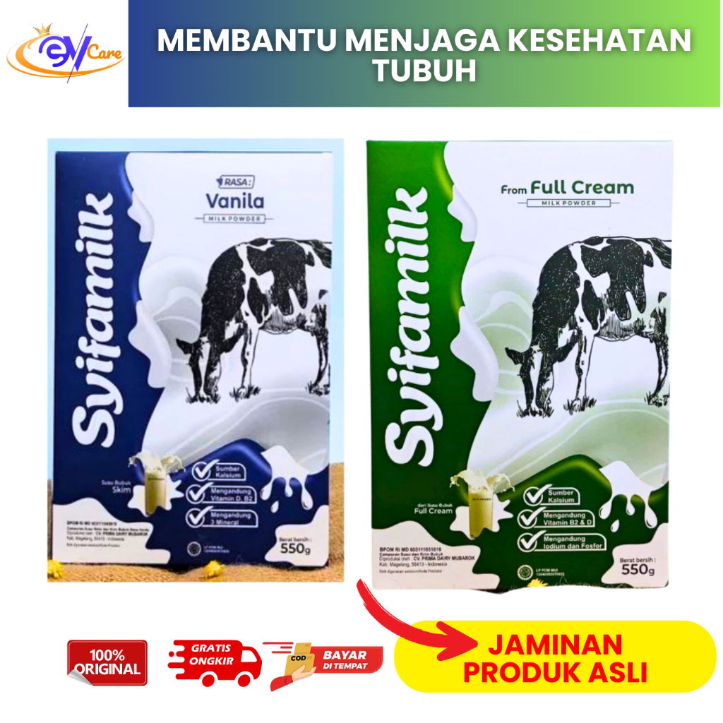 

Syifamilk Susu Bubuk Penggemuk Badan Full Cream Rasa Vanilla 550gr
