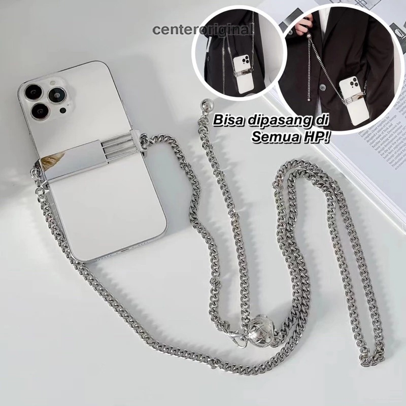 Chain Tali Rantai DIY Adjustable UNIVERSAL SEMUA TIPE HP (TALI SLING HP HANDPHONE / TAS) Rectangle G