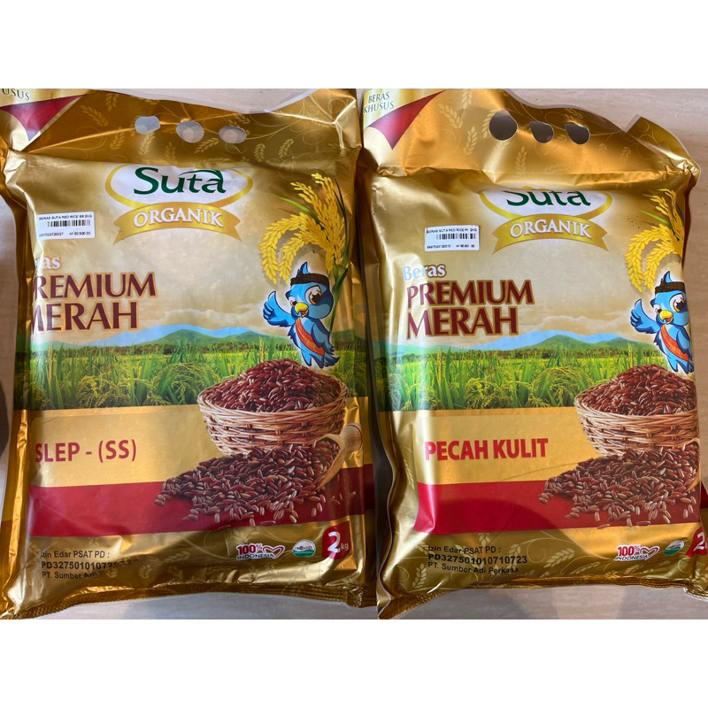 

Suta Beras Merah Premium Organic Pecah kulit/Kupas Kulit 2kg