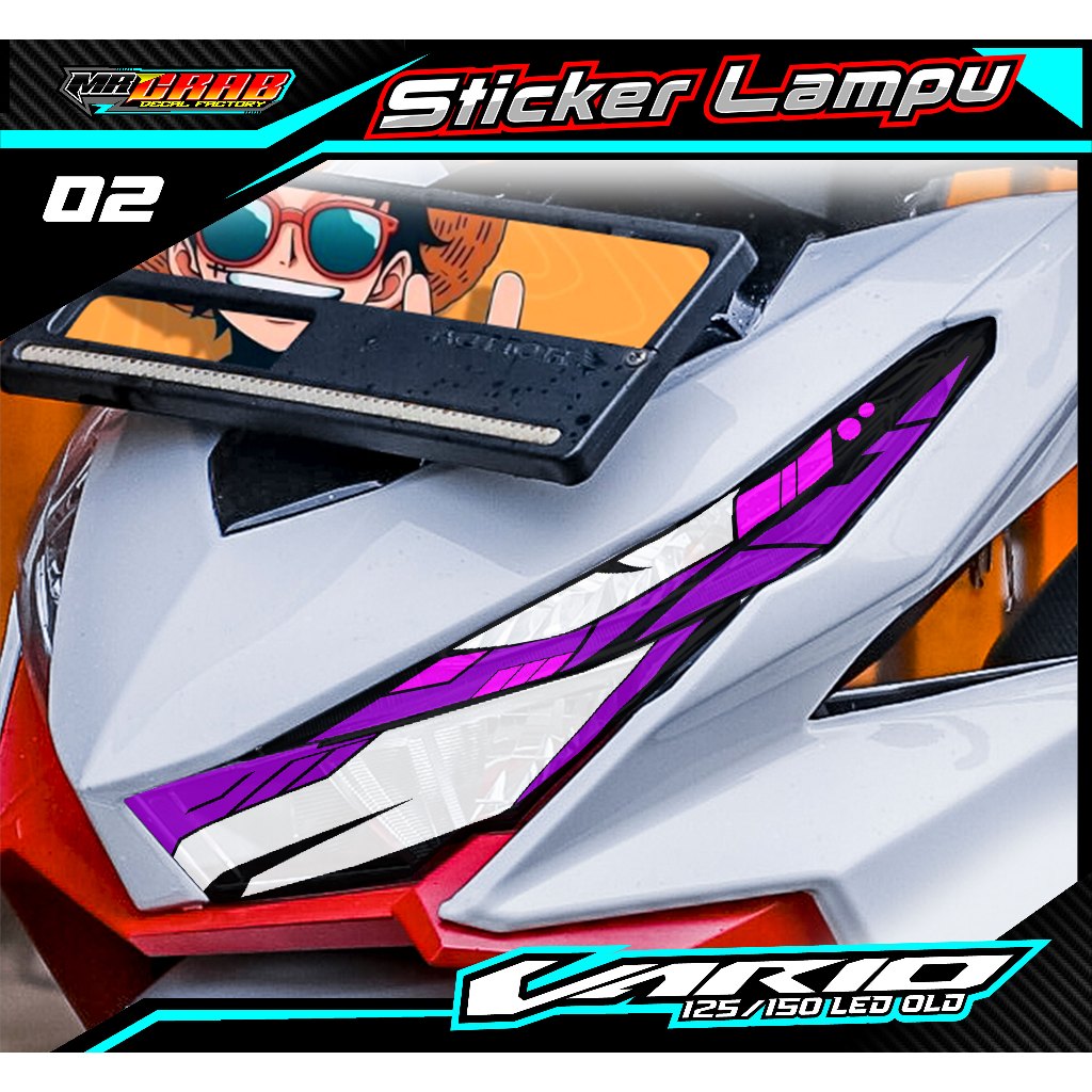 02 STICKER TRANSPARAN LAMPU ALIS VARIO 125/150 LED OLD - STICKER UV TRANSPARAN LAMPU ALIS VARIO 125/