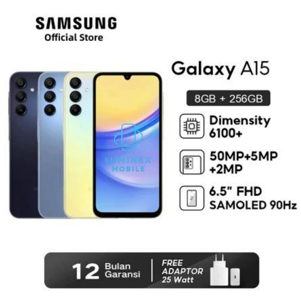 HP Samsung Galaxy A15 5G Ram 8/256GB | Ram 8/128GB Smartphone 4G/5G LET 6.5 inci Dual SlM 50MP+13MP 