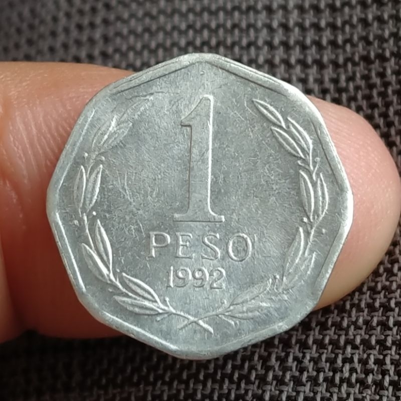 Koin Kuno Chile 1 Peso 1992 ukuran kecil